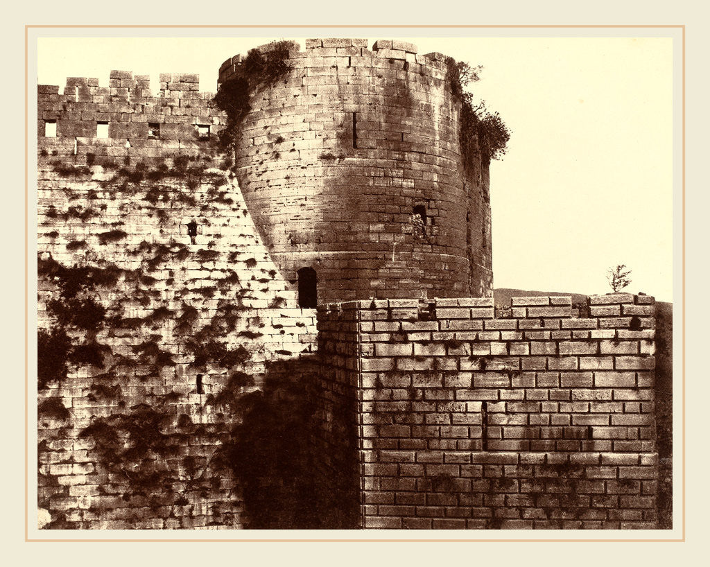 Detail of Kalaat-El Hosn, deuxième enceinte, extérieur, midi by Louis De Clercq