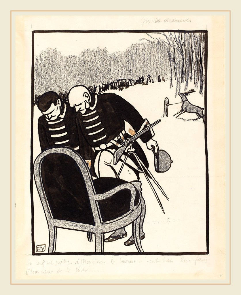 Detail of Grands Chasseurs--Le Cerf est prêt by Félix Vallotton