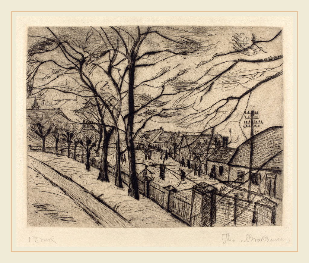 Detail of Landscape by Theo von Brockhusen