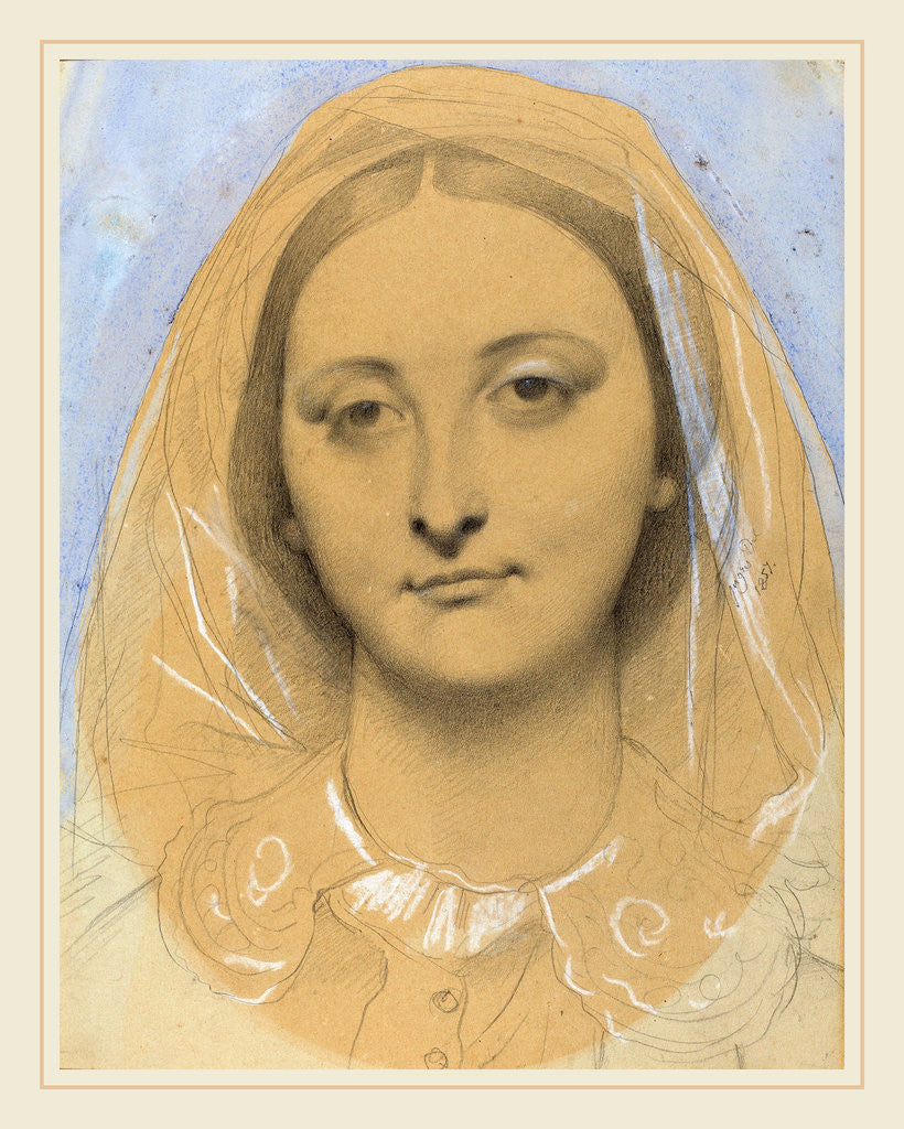 Detail of Mademoiselle Mary de Borderieux(?), 1857 by Jean-Auguste-Dominique Ingres