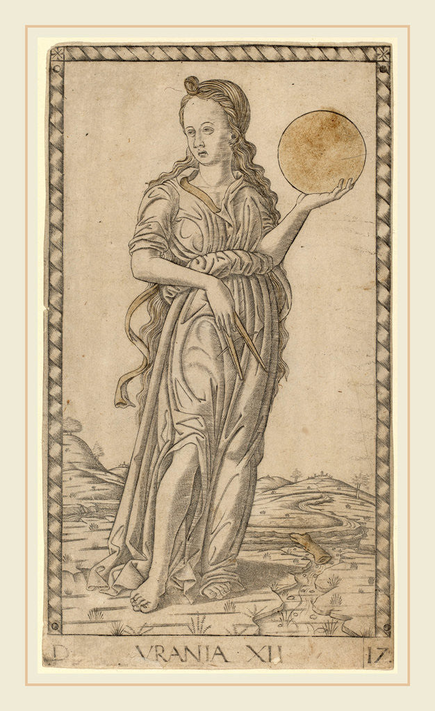 Detail of Urania, c. 1465 by Master of the E-Series Tarocchi