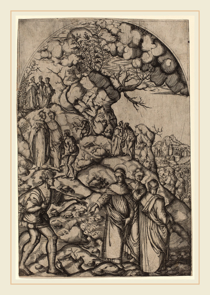 Detail of Saint Filippo Benizzi Healing a Beggar by Anonymous