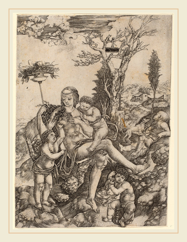 Detail of Allegory of Mother Earth by Christofano Robetta