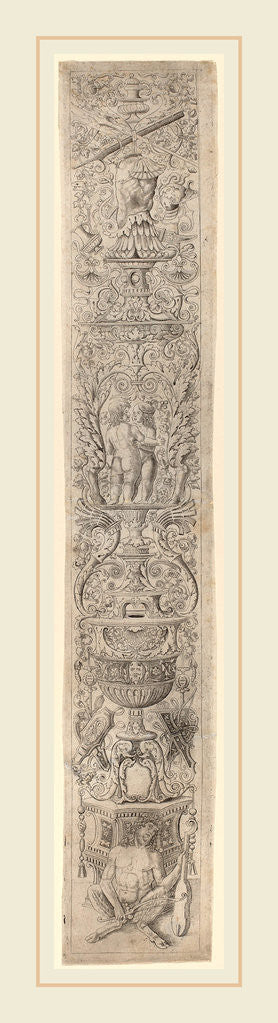 Detail of Ornament Panel: Satyr Holding a Violin by Giovanni Pietro Birago and Zoan Andrea