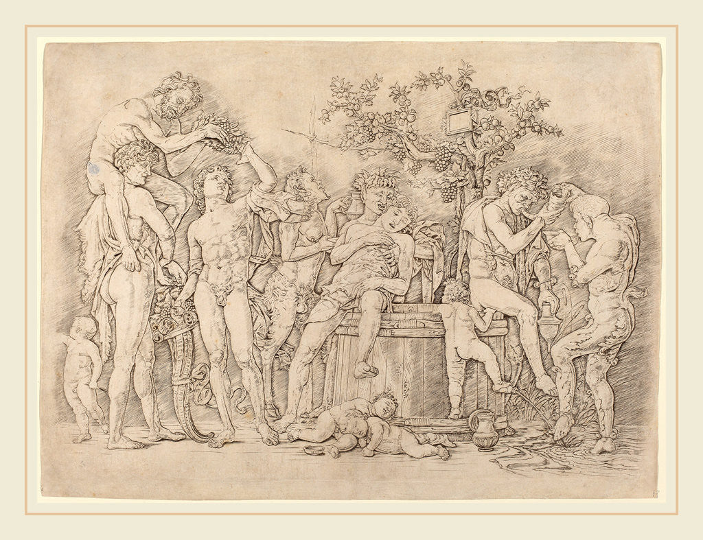 Detail of Bacchanal with a Wine Vat, c. 1475 by Andrea Mantegna