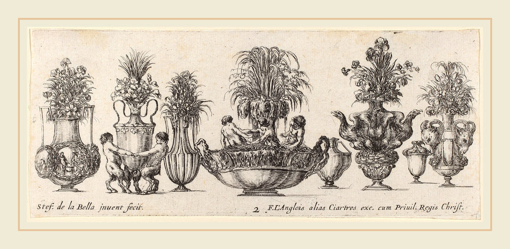 Detail of Fantastic Vases, probably 1646 by Stefano Della Bella