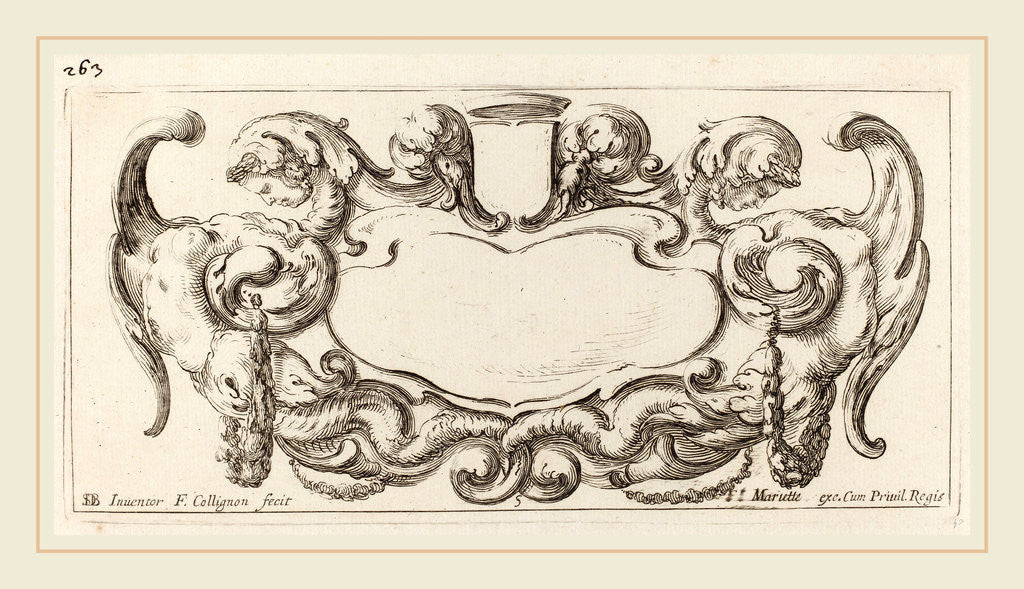 Detail of Cartouche, probably 1646 by François Collignon
