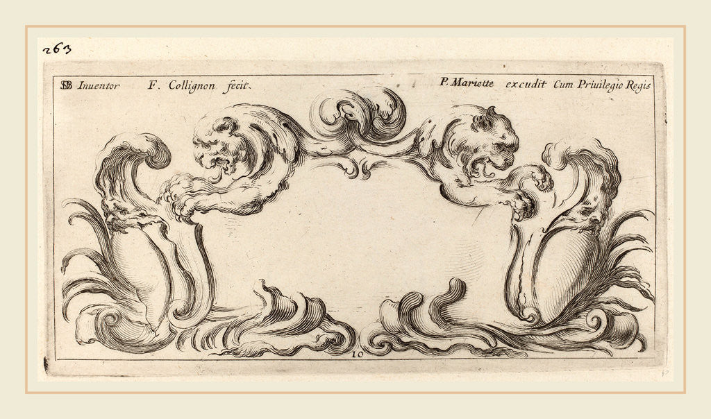 Detail of Cartouche, probably 1646 by François Collignon