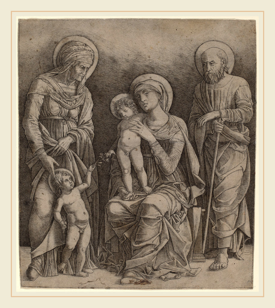 Detail of Holy Family with Saint Elizabeth and the Infant Saint John by Giovanni Antonio da Brescia