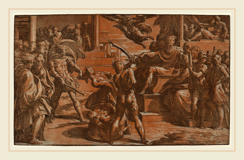 Detail of The Martyrdom of Two Saints, c. 1530 by Antonio da Trento