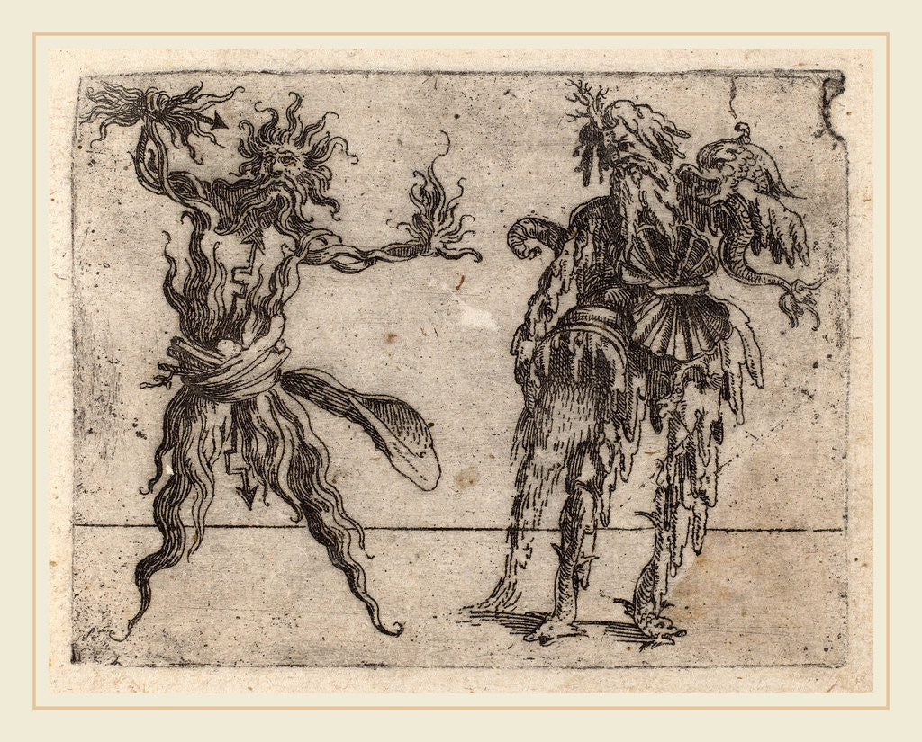 Detail of From Bizzarie di varie Figure, 1624 by Giovanni Battista Bracelli