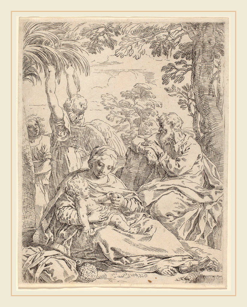 Detail of The Rest on the Flight into Egypt by Simone Cantarini