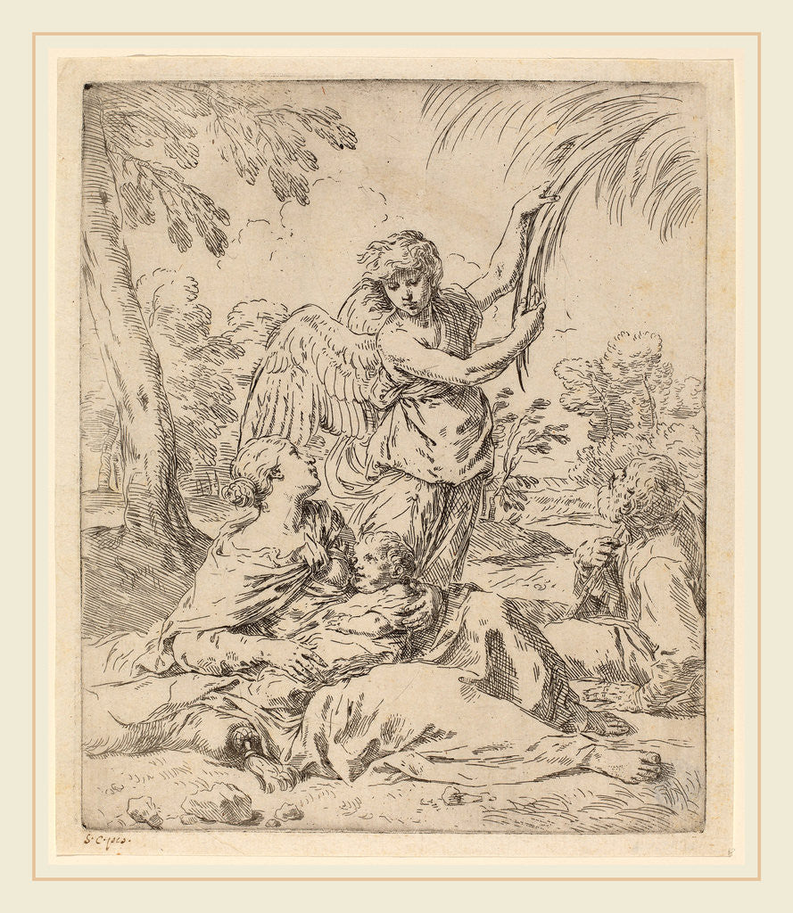 Detail of The Rest on the Flight into Egypt by Simone Cantarini