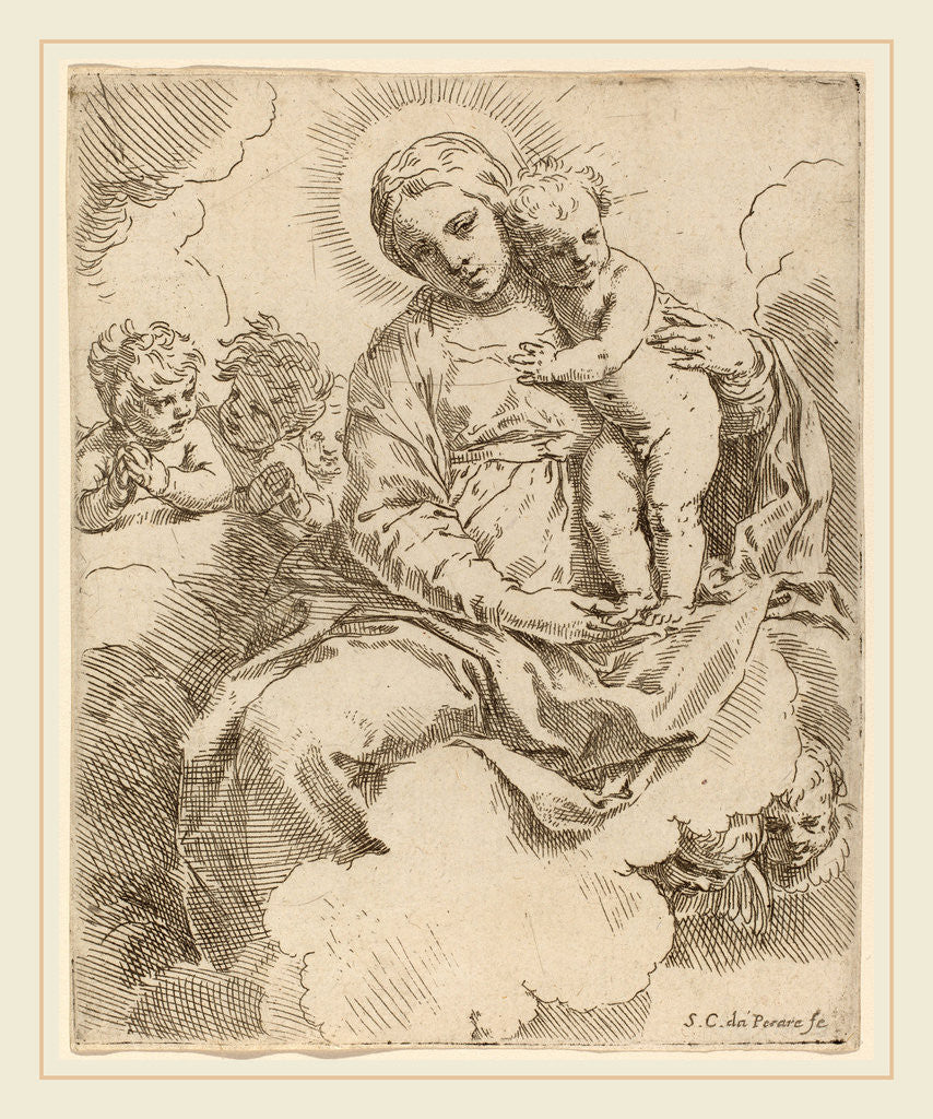 Detail of The Virgin and Child by Simone Cantarini