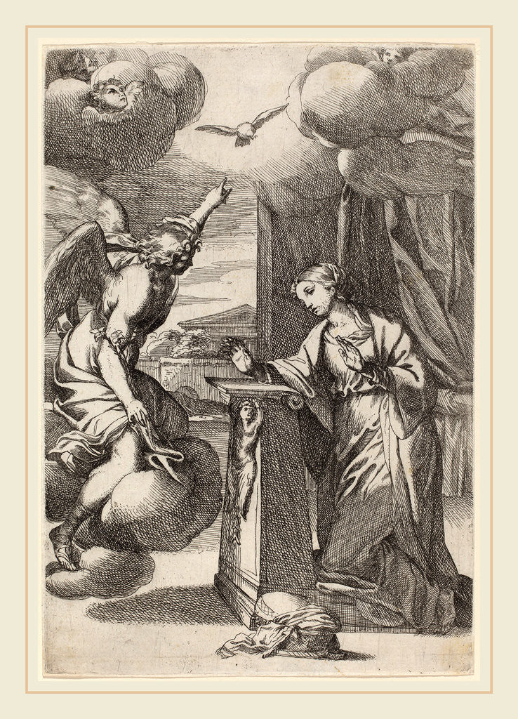 Detail of The Annunciation by Carlo Maratta