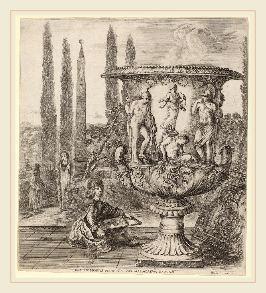 Detail of The Vase of the Medici, 1656 by Stefano Della Bella