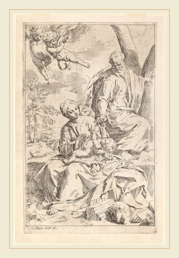Detail of The Rest on the Flight into Egypt by Simone Cantarini