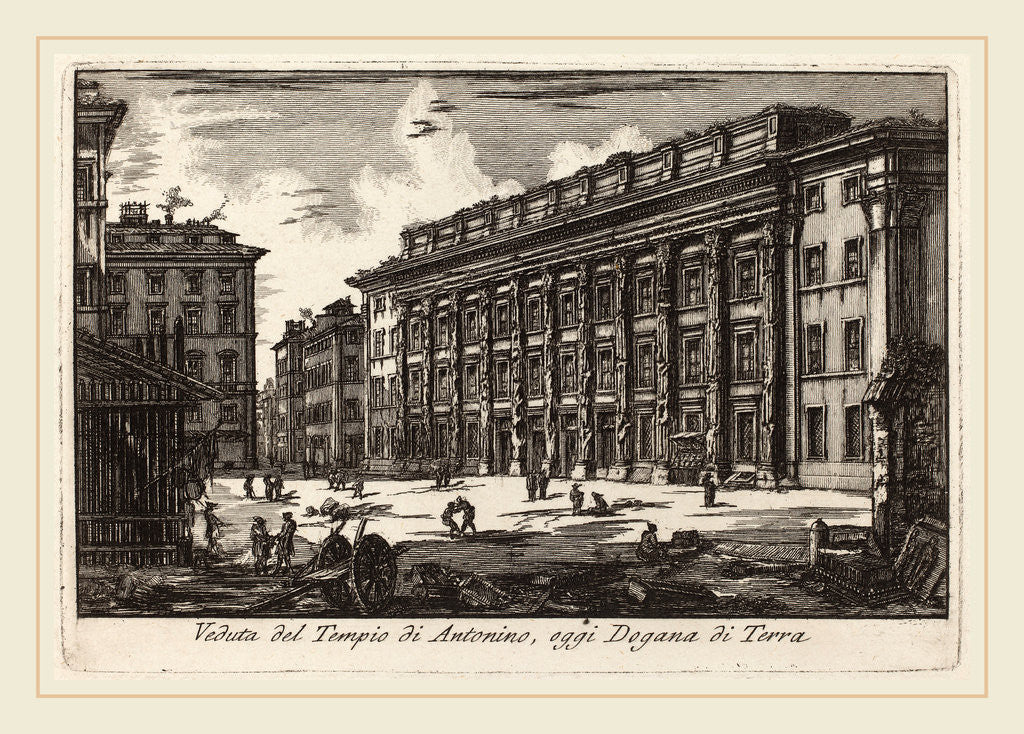 Detail of The Hadrianeum by Laura Piranesi