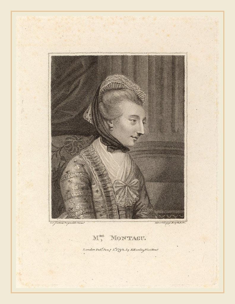 Detail of Mrs. Montague, 1792 by Francesco Bartolozzi