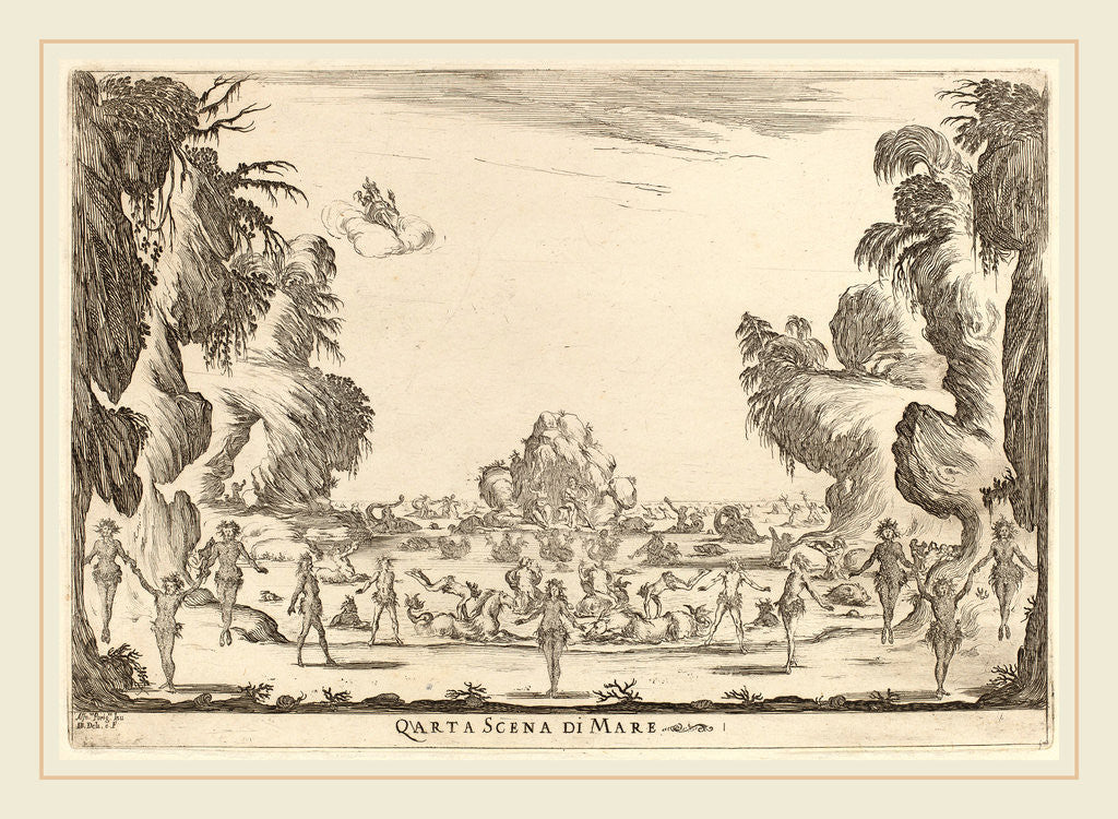 Detail of Quarta Scena di Mare, 1637 by Stefano Della Bella
