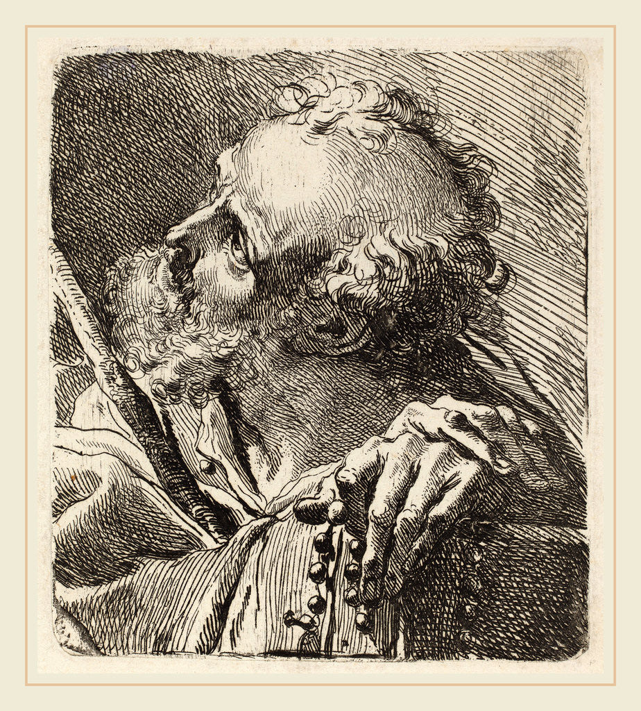Detail of Bust of a Saint by Gaetano Gandolfi