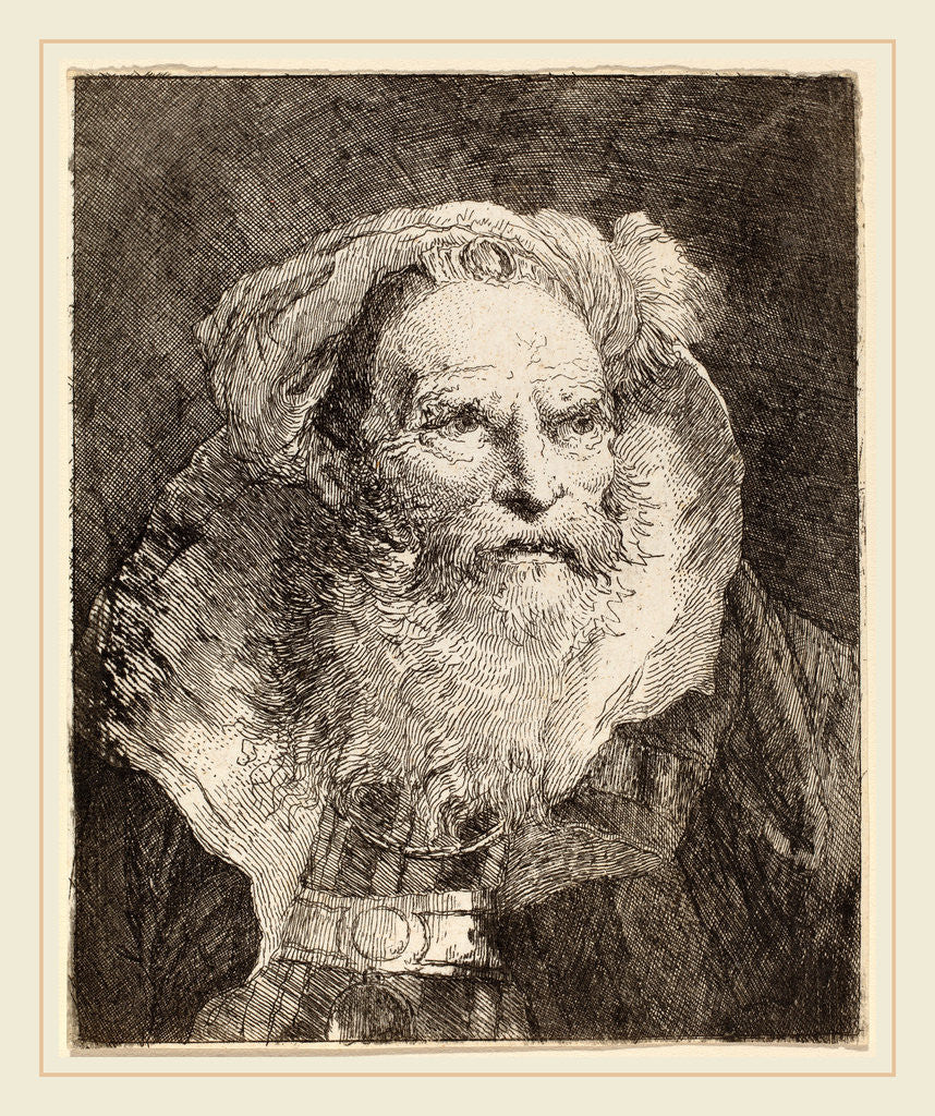 Detail of Old Man Meditating, c. 1762 by Giovanni Domenico Tiepolo