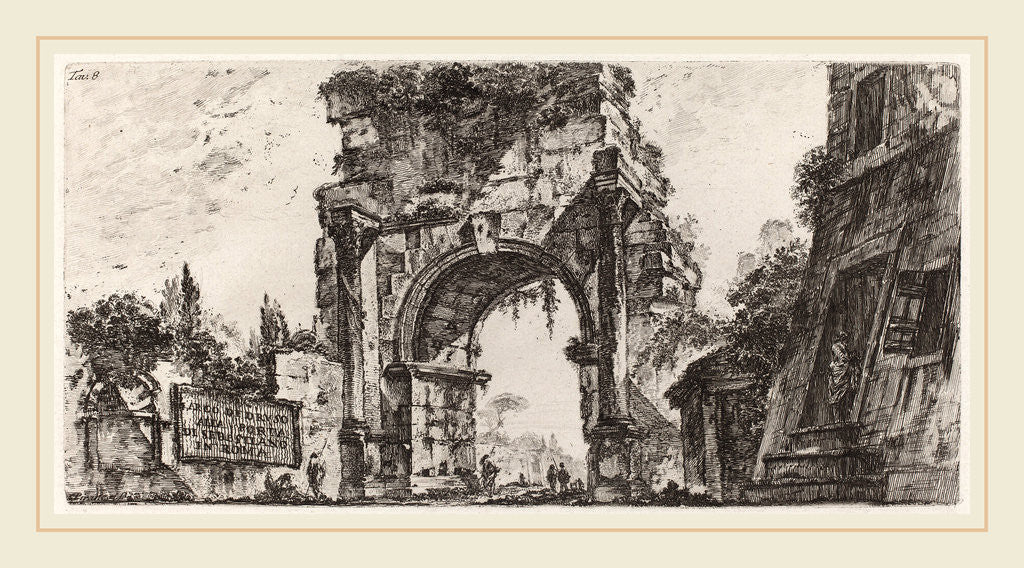 Detail of Arco di Druso, 1748 by Giovanni Battista Piranesi
