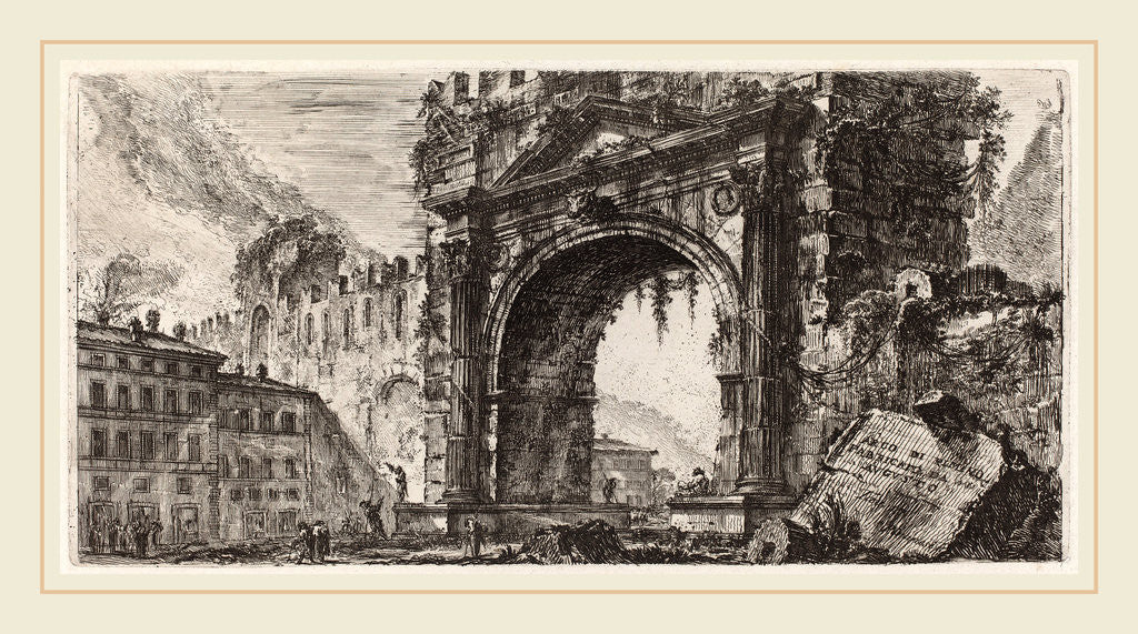 Detail of Arco di Rimino fabbricato da Augusto, 1748 by Giovanni Battista Piranesi