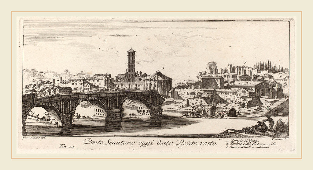 Detail of Ponte Senatorio oggi detto Ponte Rotto, 1748 by Giovanni Battista Piranesi
