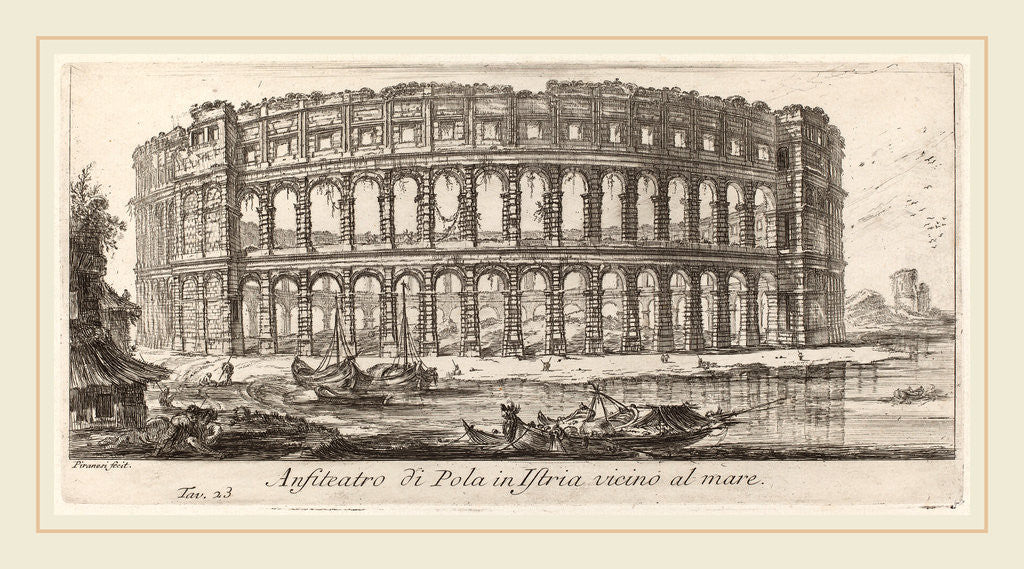 Detail of Anfiteatro di Pola in Istria, 1748 by Giovanni Battista Piranesi