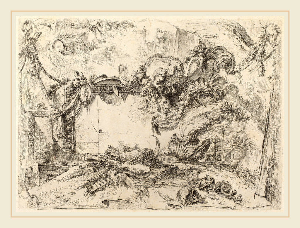 Detail of The Monumental Tablet by Giovanni Battista Piranesi