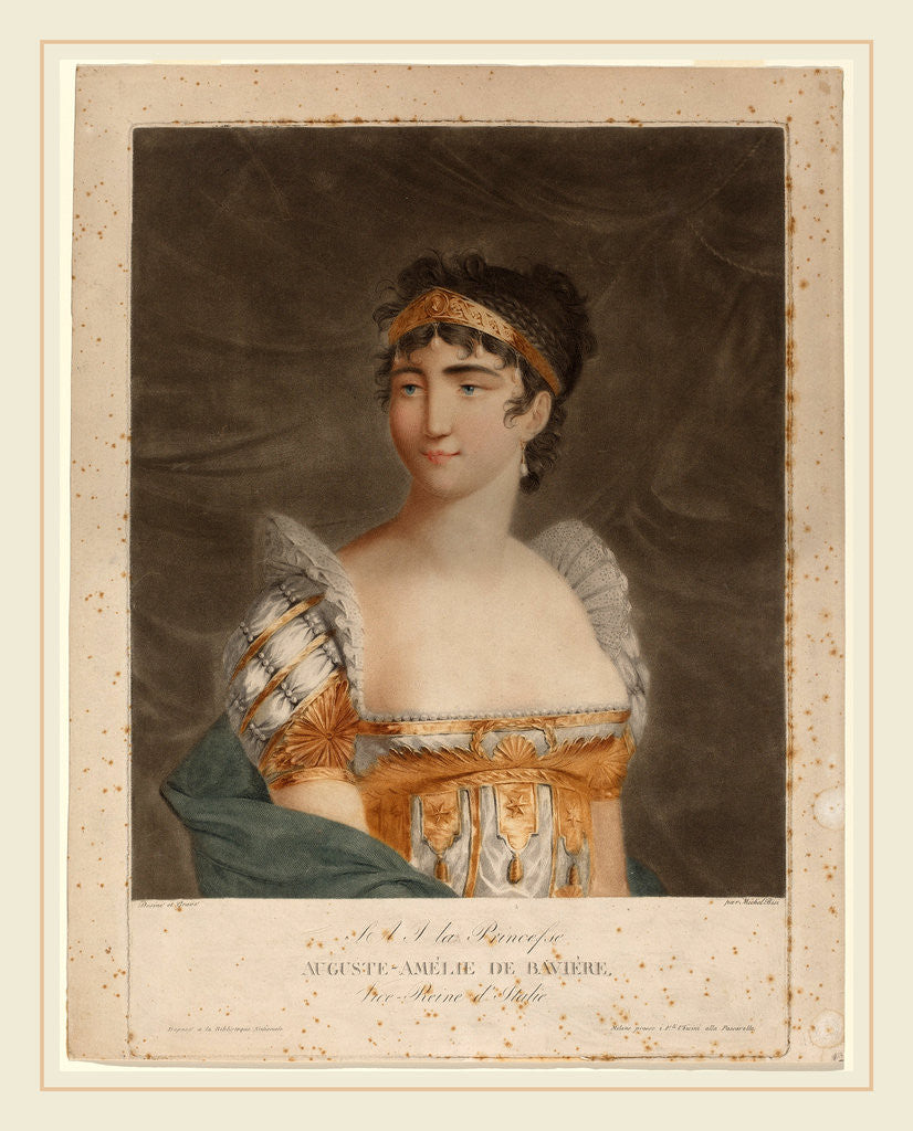 Detail of Princess Auguste Amelie of Bavaria, by Michele Bisi