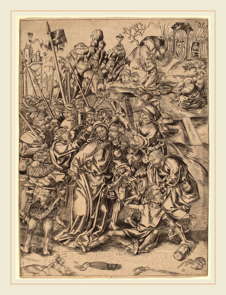 Detail of The Betrayal, 15th century by Anonymous