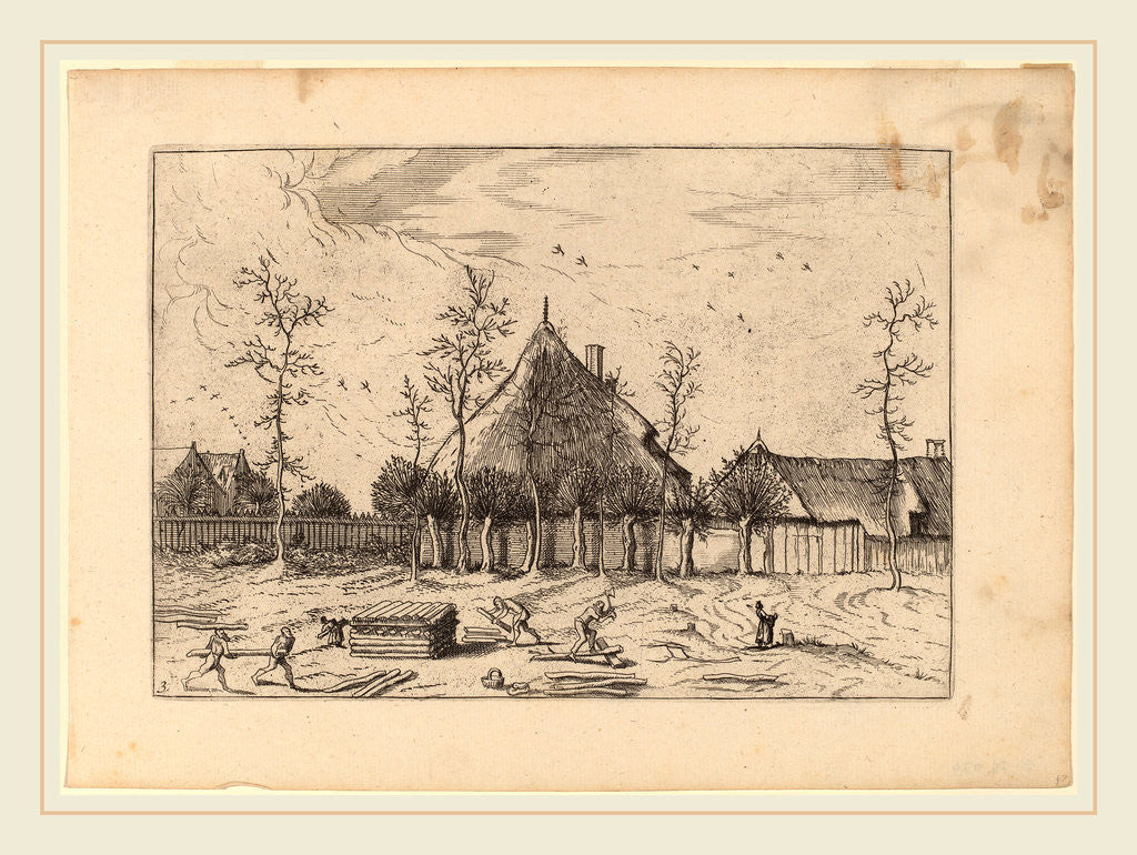 Detail of Farm by Johannes and Lucas van Doetechum