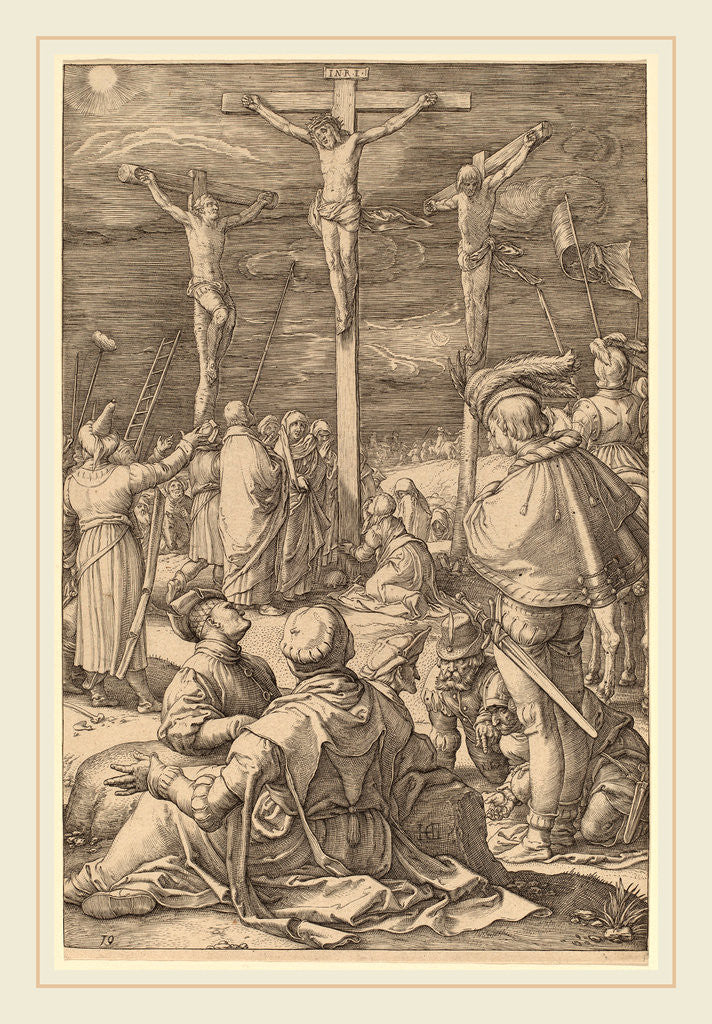 Detail of The Crucifixion, probably 1598 by Hendrik Goltzius