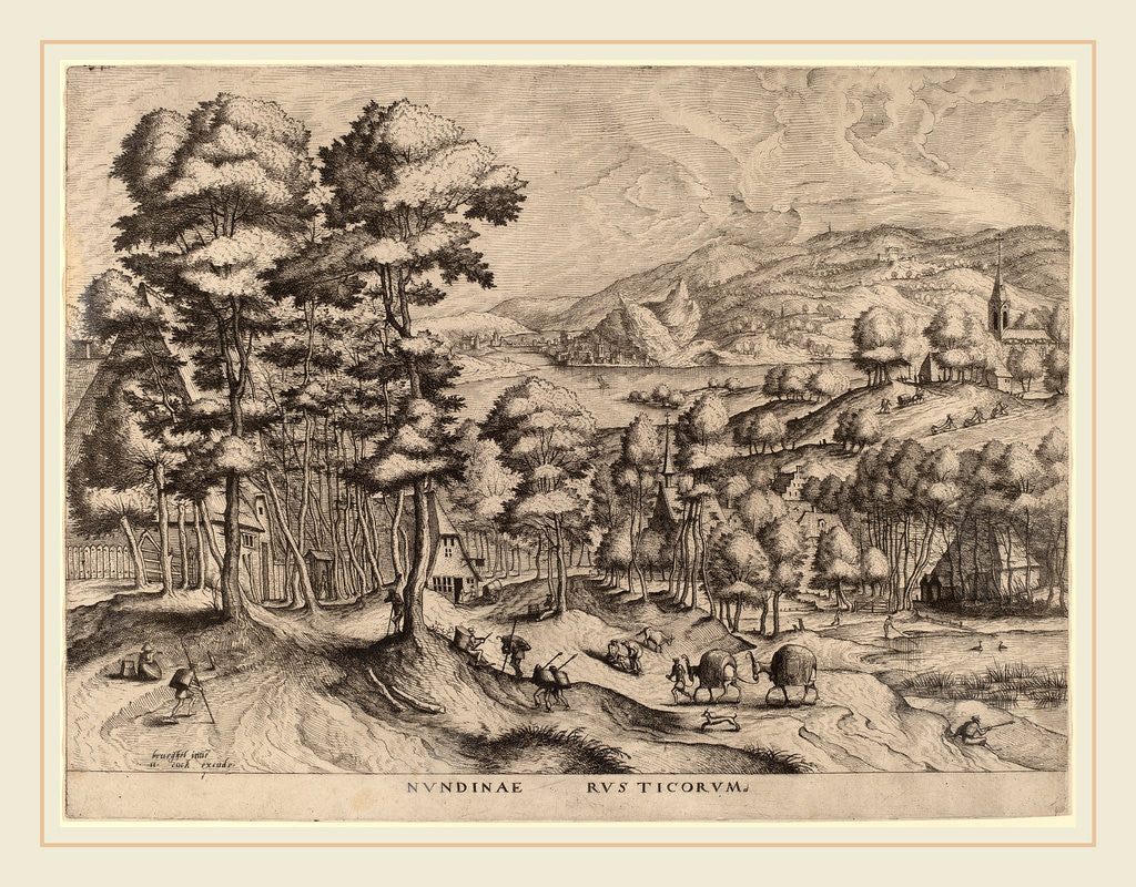 Detail of Nundinae Rusticorum by Johannes and Lucas van Doetechum