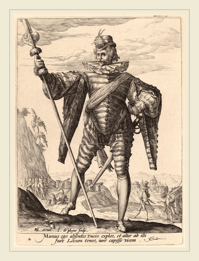 Detail of Lieutenant-Colonel, 1587 by Jacques de Gheyn II