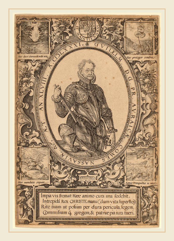 Detail of William, Prince of Nassau-Orange, 1581 by Hendrik Goltzius
