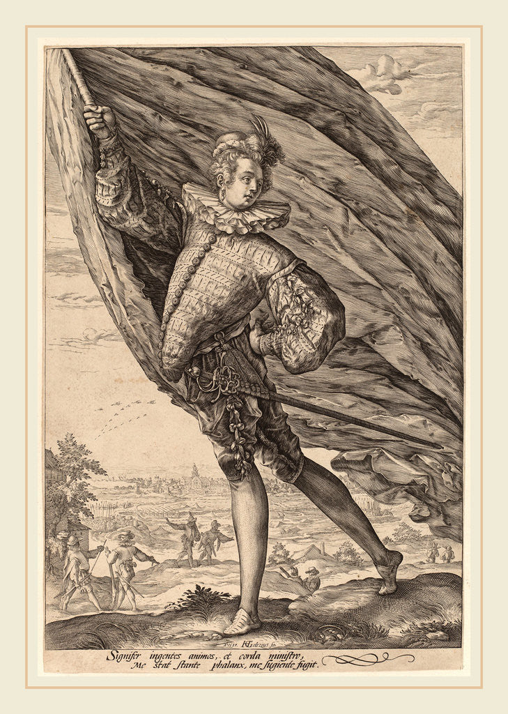 Detail of The Great Standard Bearer, 1587 by Hendrik Goltzius