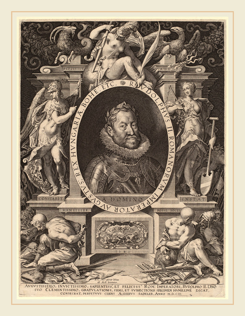 Detail of Rudolph II, 1603 by Aegidius Sadeler II