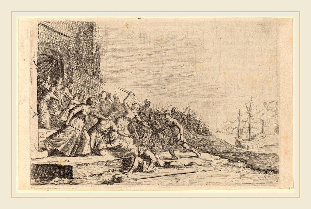 Detail of The Followers of Solon Defending the Temple of Venus, 1634 by Willem Basse