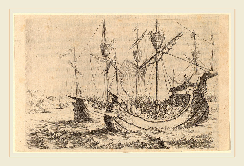 Detail of Hannibal's Navy Battling the Rhodians, 1634 by Willem Basse