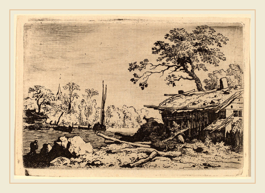 Detail of Ruinous Hut by Allart van Everdingen