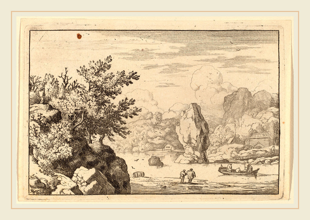 Detail of Rock in the Middle of a River by Allart van Everdingen
