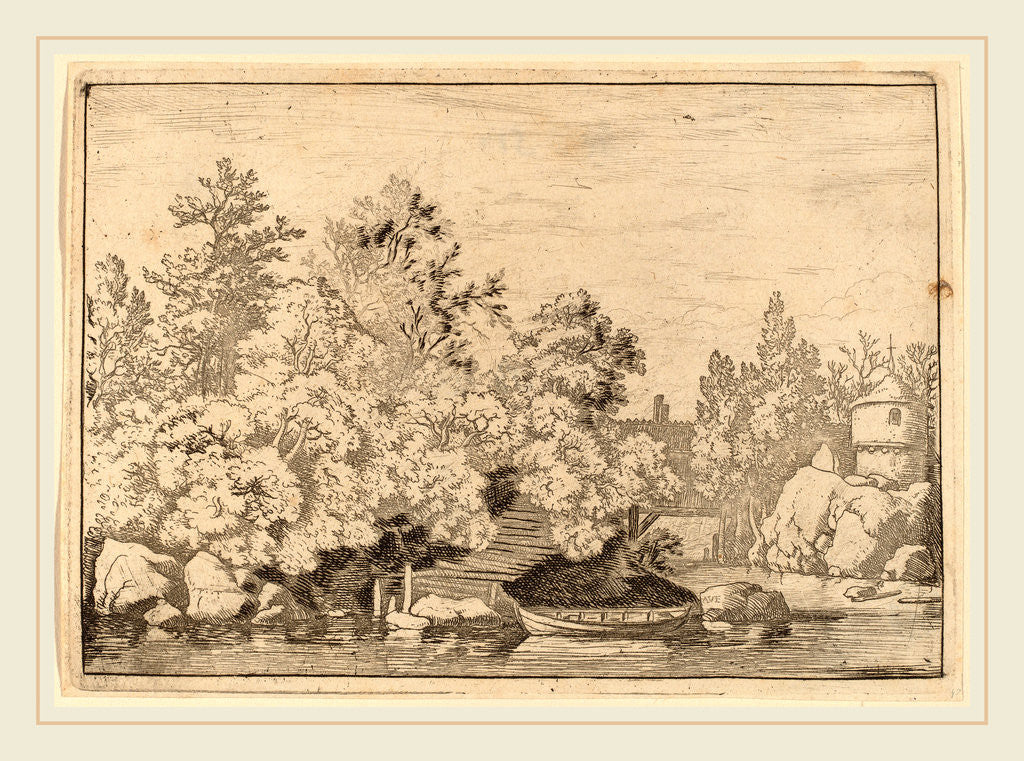 Detail of The Cudgel Dam and Covered Bridge by Allart van Everdingen