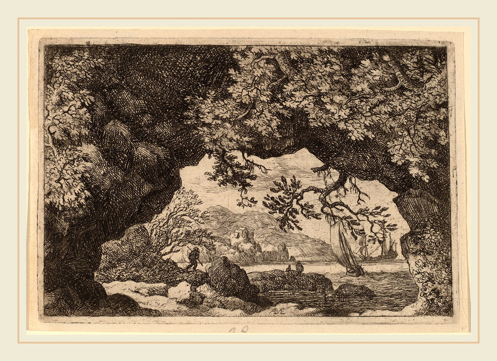 Detail of View through a Pierced Rock by Allart van Everdingen