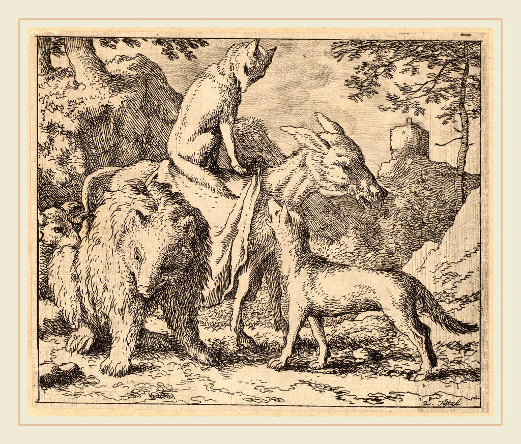 Detail of Reynard Seated Atop the Ass by Allart van Everdingen