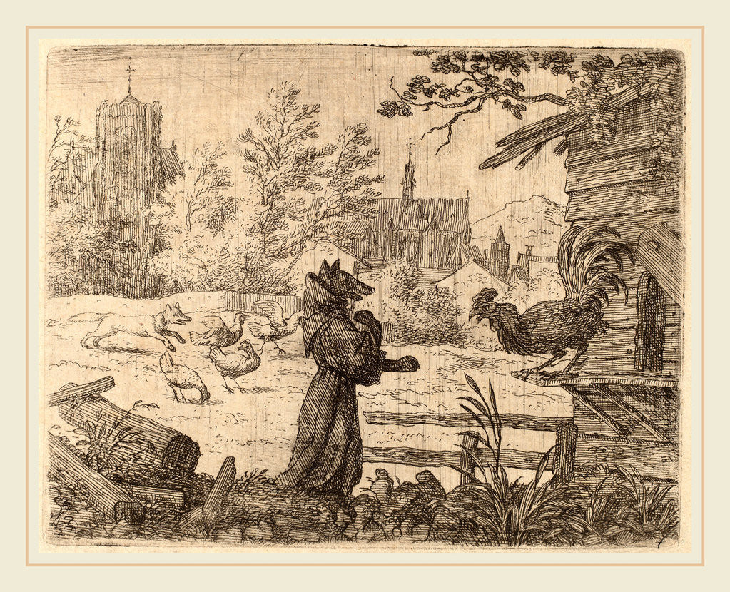 Detail of Reynard Disguised as a Monk by Allart van Everdingen