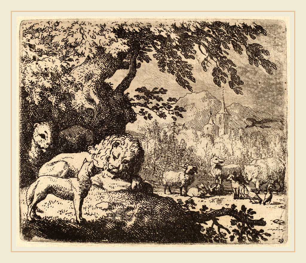 Detail of Reynard in Council with the Lion and Lioness by Allart van Everdingen