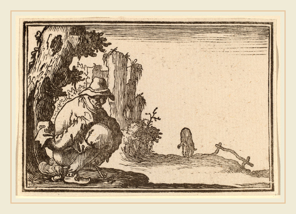 Detail of Peasant Defecating, 1621 by Edouard Eckman